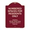 Signmission Designer Series-Numbered Spaces Residents Violators Will Be Towed Away At, 24" x 18", BU-1824-9942 A-DES-BU-1824-9942 - alternate 1